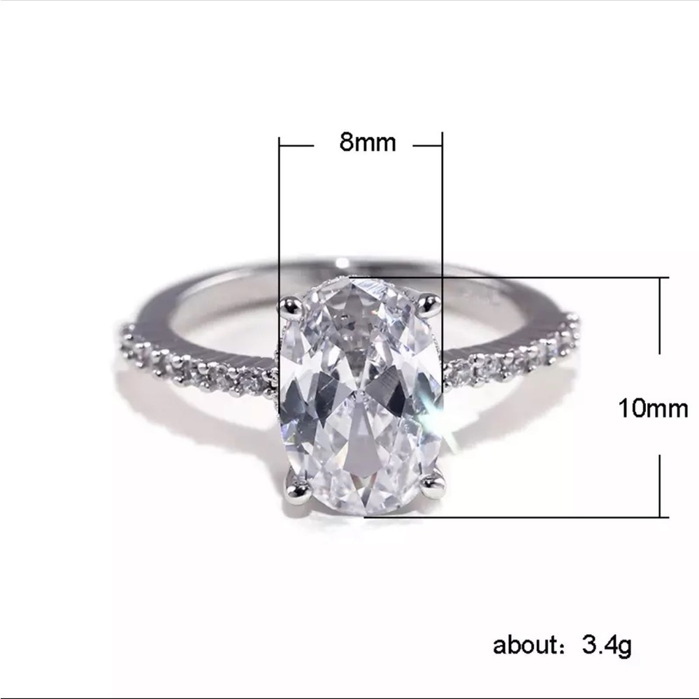 🌟Fashion Oval Sterling Silver Ring - Picture 6 of 6